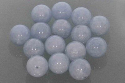 5 Stck. (2,27   */ 1 Stck.) 12S216 - Aquamarin 12mm Kugel Edelstein Mineralien 5