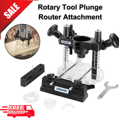 Rotary Tool Plunge Router Attachment - Compact,Lightweight - Woodworking, Inlays
