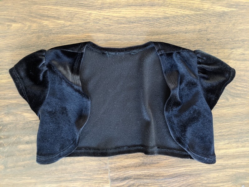 Size 4 Bolero Cover Up Coverup Girl Black Velvet