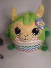 Mushabelly Grumble Loni Llama Green 15" Plush Stuffed Sound Pillow Beanbag Tags