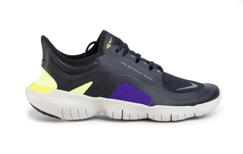 Мужские кроссовки Nike Free Run 5.0 Shield BV1223 001 черный, белый, желтый