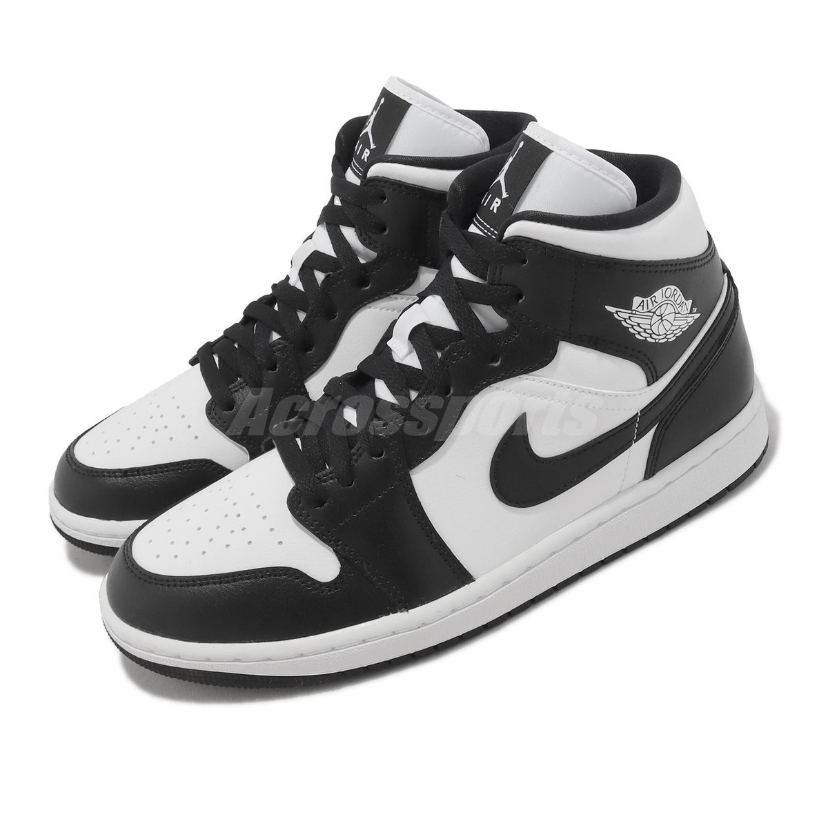 Nike Wmns Air Jordan 1 Mid AJ1 Panda White Black Women Unisex
