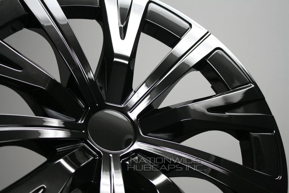 Juego de 4 tapacubos negros de 16" para Toyota Camry 2018-2024 R16 cubiertas de rueda de llanta completa Foto 2 de 4