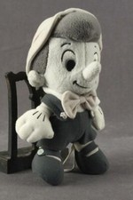 1986 Toy Walt Disney Productions Monochrome Gray Scale SEGA Mini Plush PINOCCHIO