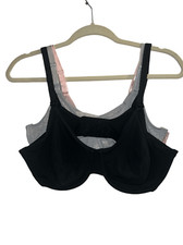 Fruit of the Loom T-Shirt Sz Large Bra 3 Pack Black, Gray  Blush 