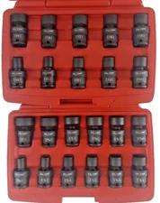 22-pc. Metric + SAE 3/8"-dr UNIVERSAL SWIVEL SHALLOW IMPACT SOCKET SET