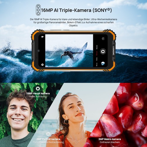DOOGEE S58 Pro Outdoor Smartphone Ohne Vertrag Handy, 4G Android 6GB+64GB - Zdjęcie 8 z 13