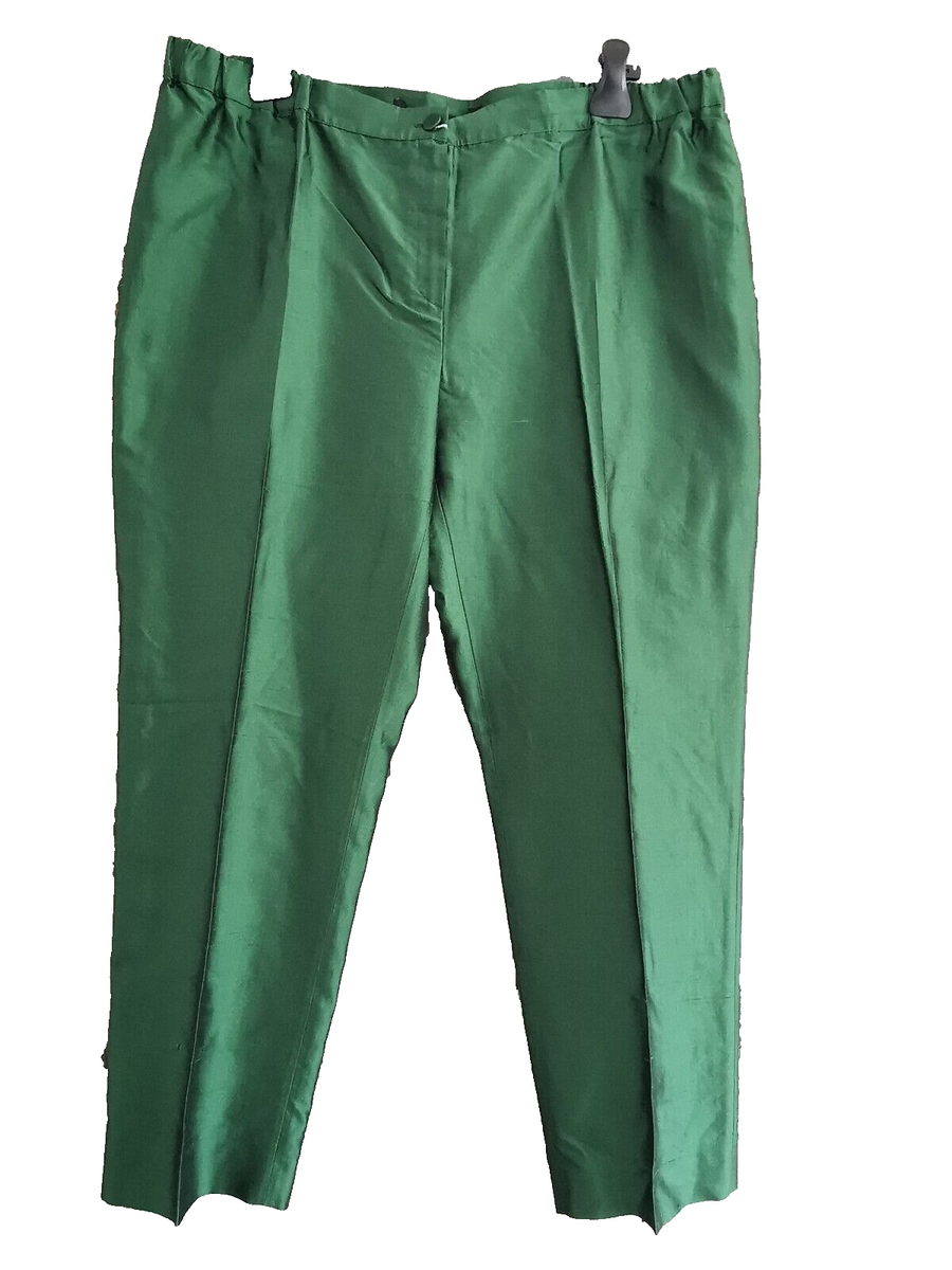 MARINA RINALDI 🌟SILK Shantung Trousers PLUS (MR 27)-Usa18W_  It56_De48_Uk22_Fr52