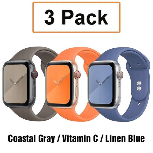 3-Pack Silicone Sport Band Strap For Apple Watch 38/40/42 44mm 7 6 5-1 iWatch SE - Picture 19 of 30