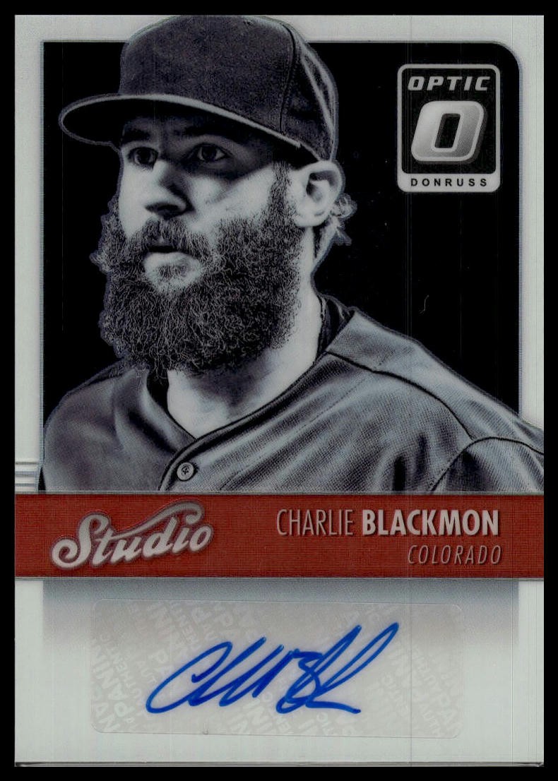 2016 Donruss Optic #SSCB Charlie Blackmon Studio Signatures AU AU