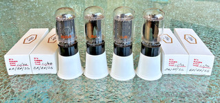 RCA 6L6GC 100% Perfect MATCH Quad Black Plates 1972 and 1973 Final Years