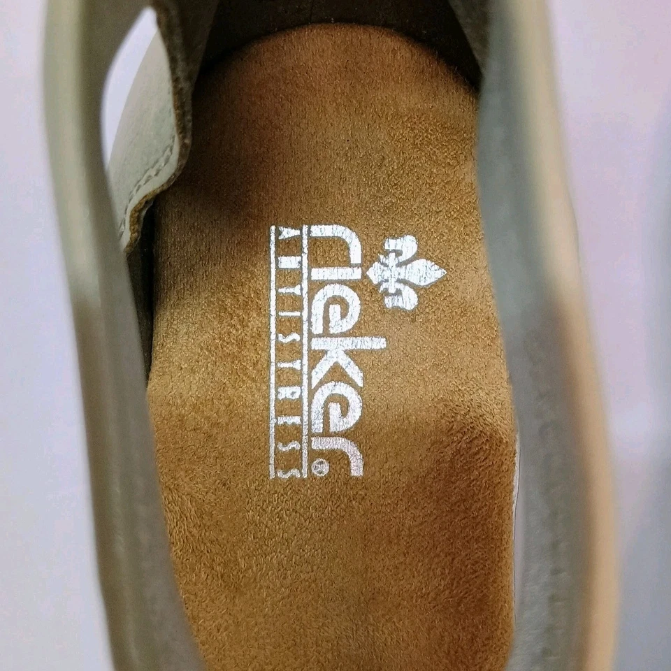 Sandalias de gladiador Rieker de cuero tostado/desnudo con joyas 38 EUR/US 8 NUEVAS SIN CAJA Foto 4 de 4