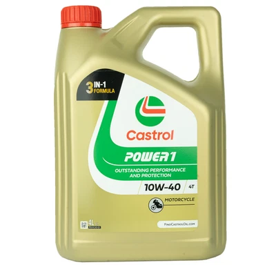 Castrol Power1 10W40 4-Takt HC Synthese Motorradöl 4T 10W-40 Motorenöl 4Liter - Bild 1 von 4