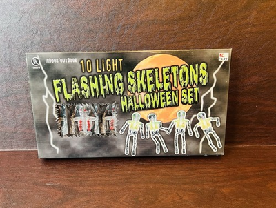 #ad #ad 10 Light Flickering Scary Skeleton Light Set Kmart $19.99