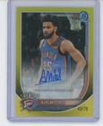 AJAY MITCHELL 2025 Bowman Chrome #BCA-AL YELLOW REFRACTOR Auto SP /75 Thunder