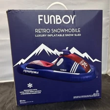 FUNBOY Giant Inflatable Luxury Retro Winter Snowmobile Snow Sled NIB