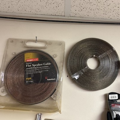 2  NEW RadioShack Megacable Premium Flat Speaker Cable  14-Gauge 278-1273A 50ft