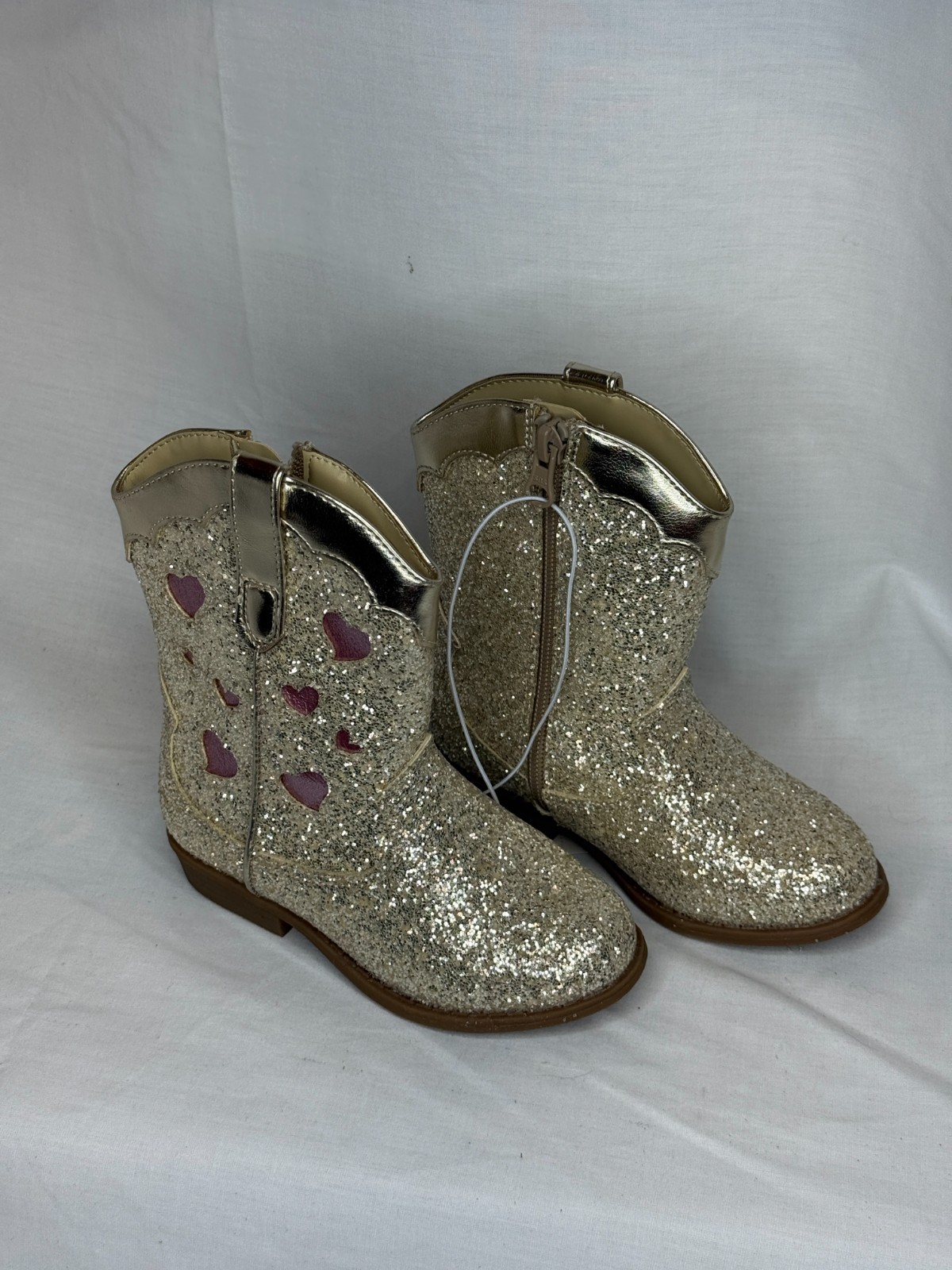 Toddler Dallas Glitter Western Boots - Cat & Jack Gold Zipper