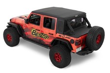 Bestop 80100-35 Halftop Soft Top Conversion Kit Black Diamond For Jeep Wrangler