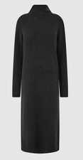 PIECES Maxi Dress Black Turtle Neck Knitted Long Sleeve Dress Size 8 (XS)