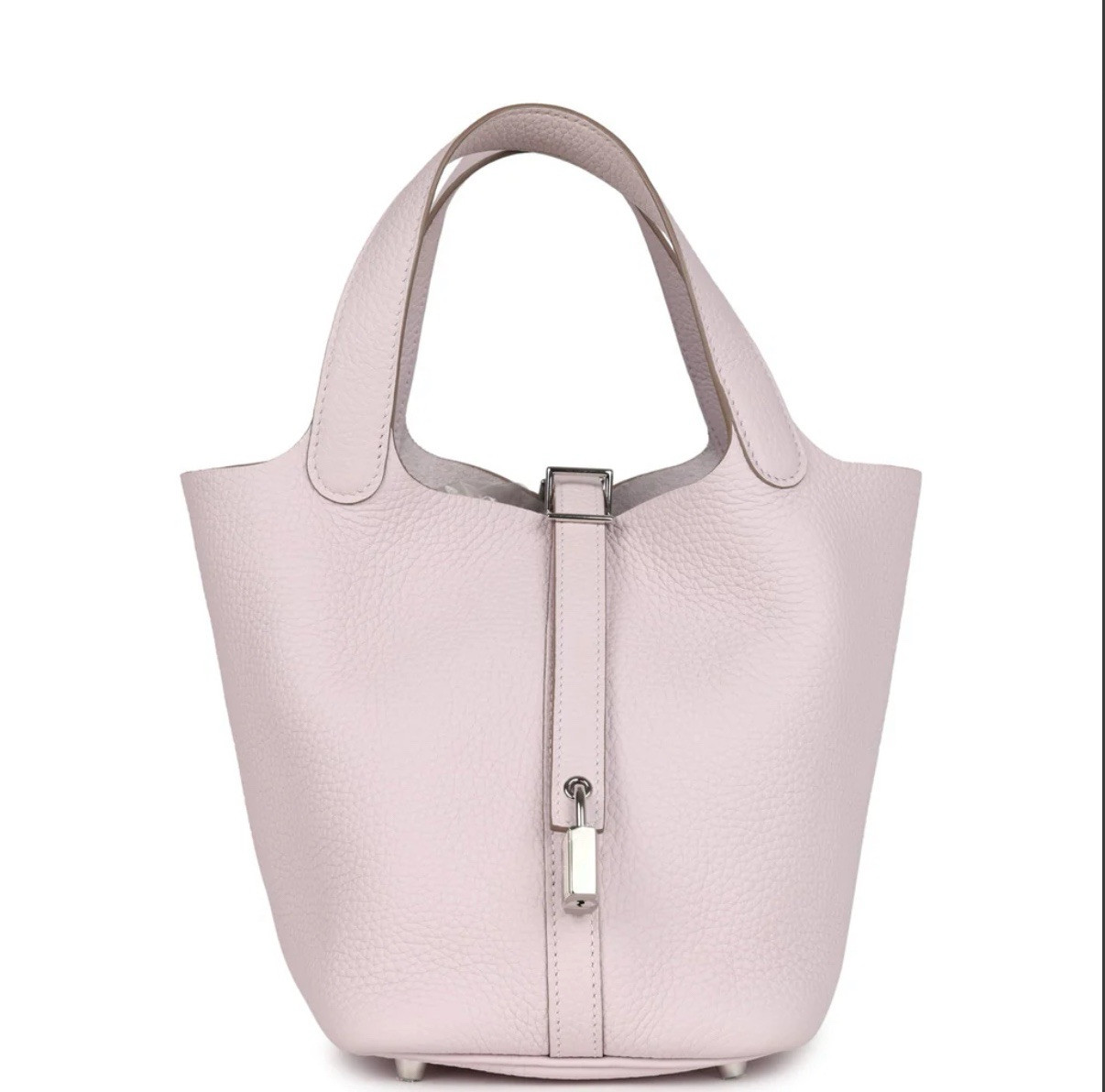 Hermès Picotin Lock 18 Bag in Mauve Pale Clemence Leather with Palladium Hardware