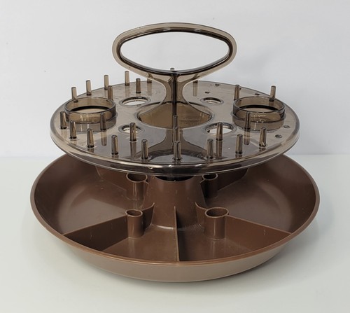 Vintage Lazy Susan Holder Thread Spool Organizer Sewing Caddy Storage Rubbermaid