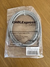 CAT6 7ft Patch Cord UTP - LOT Of 7 - RJ45/RJ45 568B- Gray w/ Clear Boot- NEW 