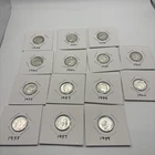 New ListingRoosevelt Dimes 1954-1960, Lot of 14, Circulated, 90% Silver!