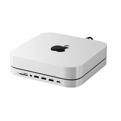 Satechi, USB-C Hub mit SSD NVMe Slot und Ständer für Mac Mini, Silber