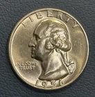 1956-D Washington Quarter 25C - CHOICE BU LUSTER - 90% SILVER