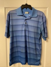 Men  s Ben Hogan Performance Golf Polo Men  s. Blue Striped. Medium.