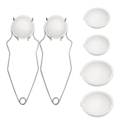Melting Metal Crucible Kit 8-Piece with 2 Tongs,4x2oz & 2x5oz Refractory Bowl...