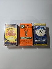 Duke Cannon Big Brick Soap 3-Pack 10oz Bars Busch, Gun Smoke, Scent Elm USA Made