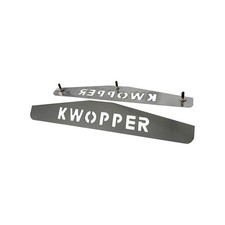 Polished Stainless Steel Semi Truck Mud Flap Weights 24x4 Pair Kwopper Design Polished Stainless Steel Semi Truck Mud Flap Weights 24x4 Pair Kwopper Design