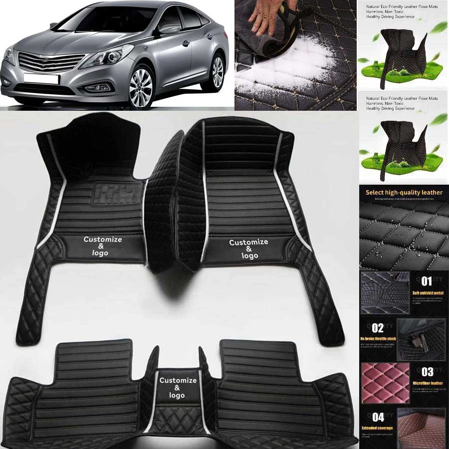 For Hyundai Azera Car Floor Mats Carpets Cargo Liners Custom All Weather Foto 2 de 4