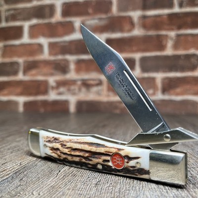 Zwilling Henckels HK-23-S Stag Cheetah Folding Knife Solingen