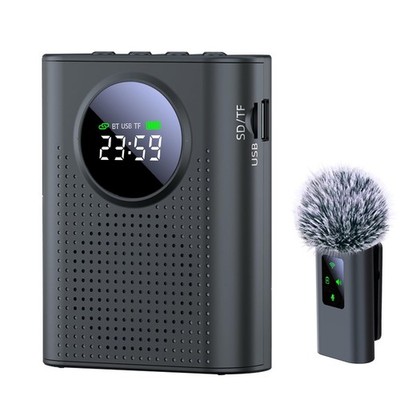 Jkoailiwi  Voice Amplifier with Magnetic Wireless Lapel Microphone, 15W Mini...