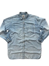 Vintage Chambray American Eagle Women’s Button Shirt Dress Size Medium Faded