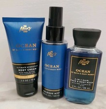 Bath  Body Works Men's Collection OCEAN Fragrance Mist Body Cream  Body Wash