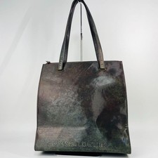 Jean Paul Gaultier Tote Bag PVC Iridescent V Cyber Unisex Vintage from Japan