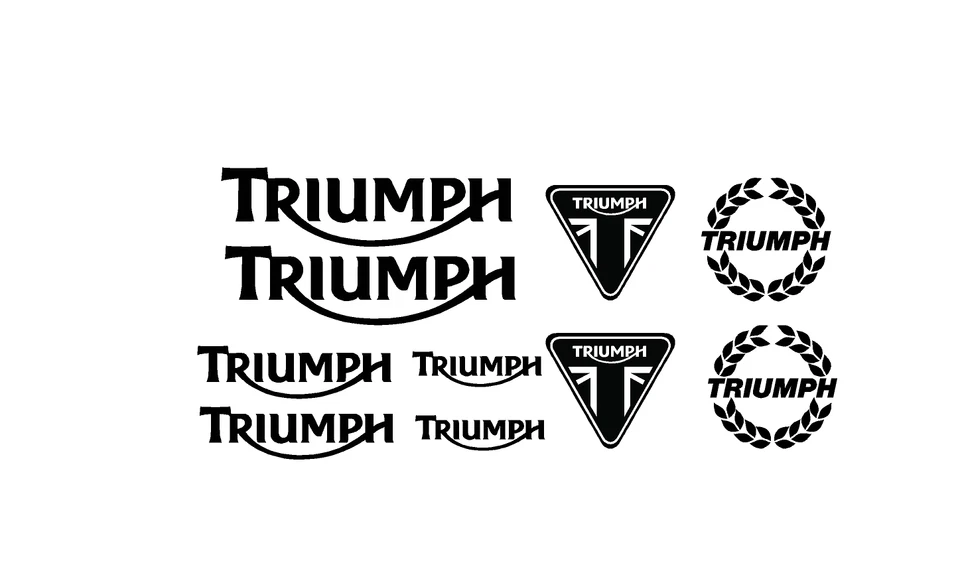 Adesivi Moto - 10 adesivi Triumph Logo - Stickers Triumph - 10 Pz