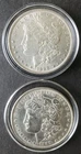 1888 and 1889 $1 Morgan Silver Dollars in Capsules