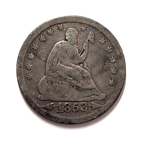 1853/4 ~ FS-301 ~ Seated Liberty Quarter ~ FINE ~ Sharp Variety Indicator!!