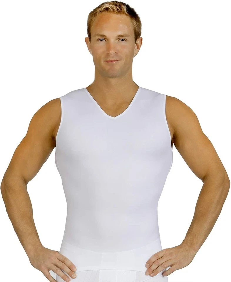 Men’s Compression Sleeveless V-Neck Shirt - Instant Slimming Body Shaper - Image 3 of 4