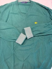 Masters Vneck Cashmere Sweater by Clubhouse Collection in Green XL