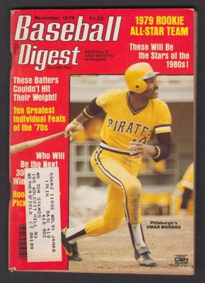 BASEBALL DIGEST Omar Moreno David Lopes Ken Singleton Matt Keough + 11 1979