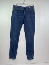 Express Skinny Mid Rise Jeans Size 10R Blue Stretch Denim Women  s Pants