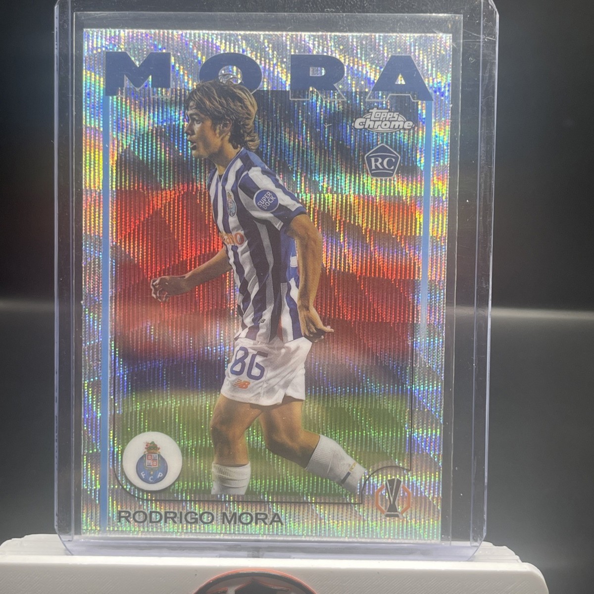 2024-25 Topps Chrome UCC Rodrigo Mora RC Silver Wave Porto | eBay