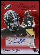 L743 COOPER DEJEAN RC AUTO 2024 PRESTIGE RED XTRA POINTS /199 IOWA EAGLES #317