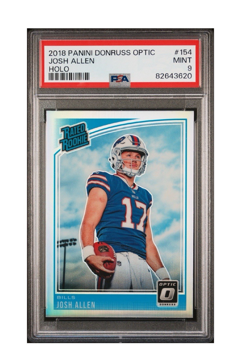 2018 Panini Optic Josh Allen Holo #154 Rated Rookie RC PSA 9 Mint